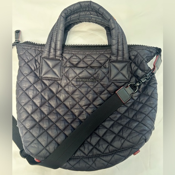 MZ Wallace Small Metro Tote Quilted Black Handbag - Picture 1 of 12